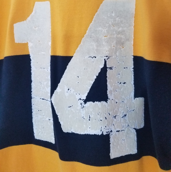 Gap Boys Yellow and Navy Striped Collared Shirt - Picture 5 of 9